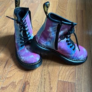 Kids tie dyed Dr Martens